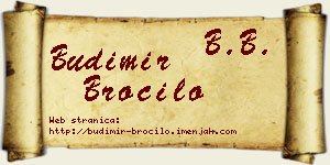 Budimir Broćilo vizit kartica